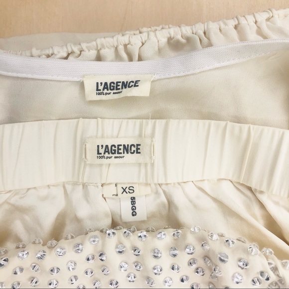 LAGENCE Silk Set Top Only Swarovski beads size XS - Picture 3 of 5